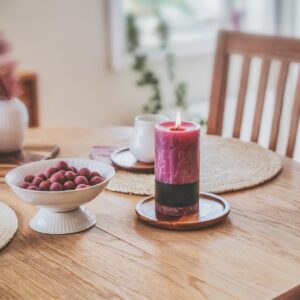 table, candle, decoration